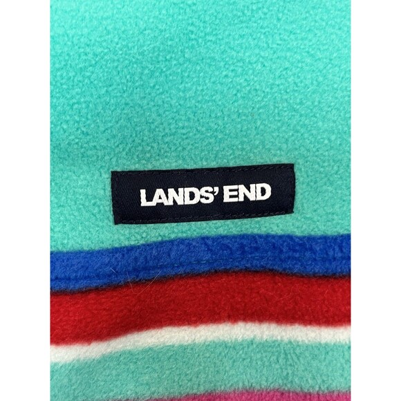 Lands End Fleece 1/4 Snap Henley Womens Size S 6-8 Long Sleeve Green Poc… - Picture 6 of 7
